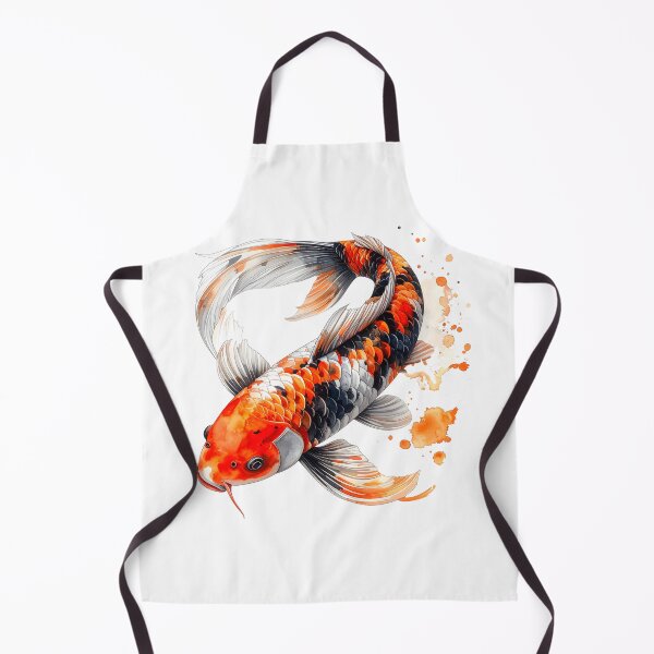 Item preview, Japanese Koi Fish Orange Watercolor Illustration designed and sold by BetweenForms.
