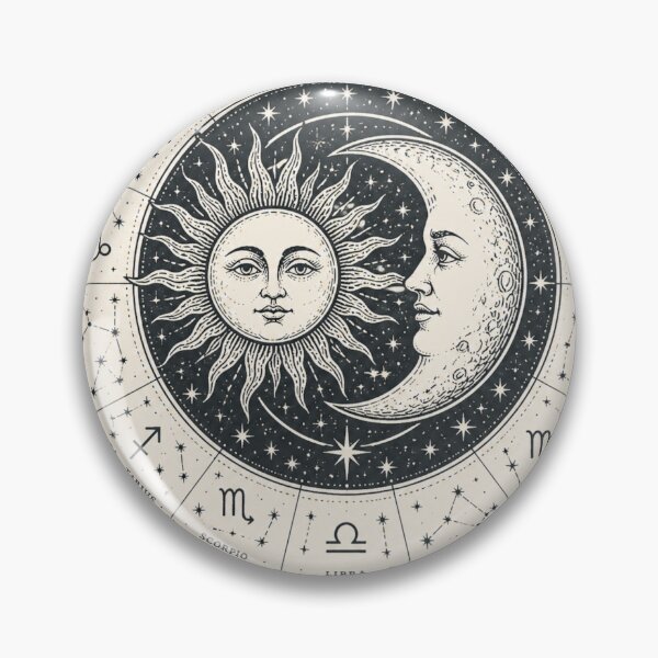 Item preview, Serene sun and Crescent moon designed and sold by Applecrunch.