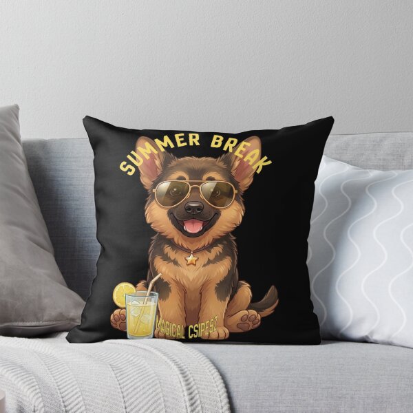 Item preview, Csipesz the German Shepherd Puppy - Cute Summer Break Art designed and sold by SilentFlower.