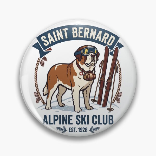 Item preview, Saint Bernard Alpine Ski Club Winter Snow Sports designed and sold by PictoVibe.