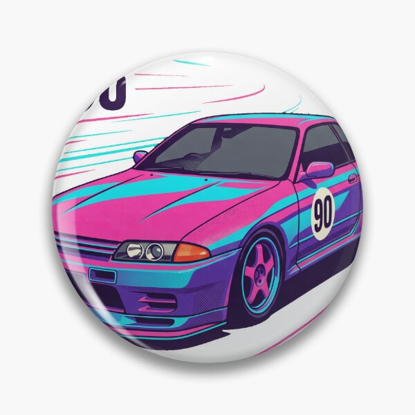 Item preview, Laguna Seca 1993 Retro Neon Racing Car Poster No. 90 designed and sold by negruj.