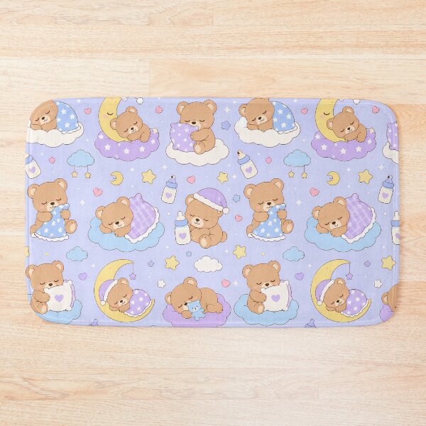 Item preview, Sleepy Teddy Bear Cloud Pattern designed and sold by Soft Berry Studio.