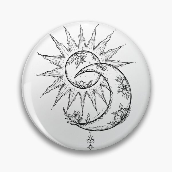 Item preview, Sun and Moon Yin Yang  designed and sold by Moonflower Ink.