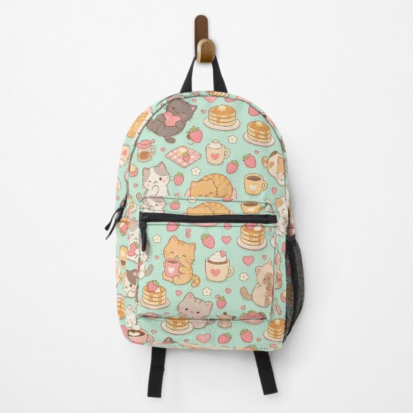 Item preview, Cozy Cat Pancake Coffee Pattern designed and sold by Soft Berry Studio.