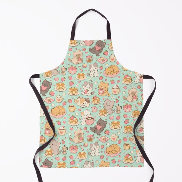 Item preview, Cozy Cat Pancake Coffee Pattern designed and sold by Soft Berry Studio.
