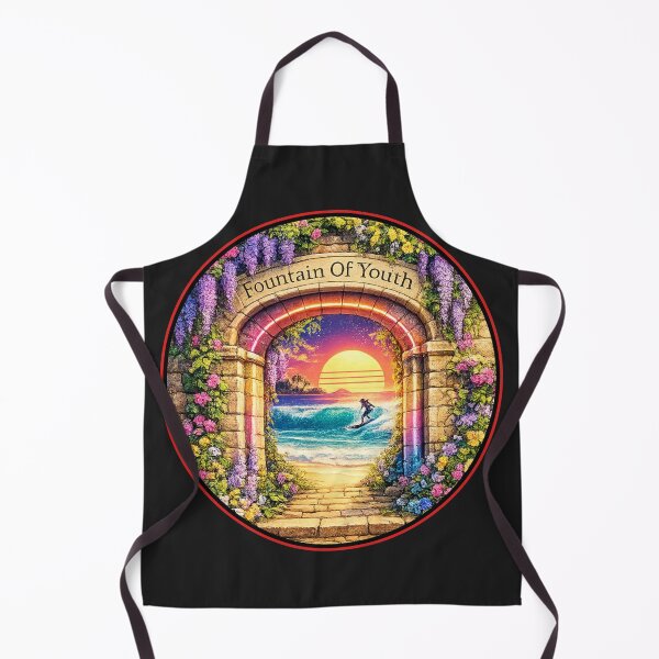 Item preview, Gateway to the Fountain of Youth, retro surfing and sunrise. designed and sold by shorethings.