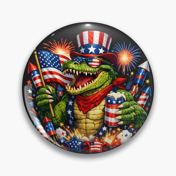 Item preview, Patriotic Alligator - Funny 4th of July Gator Design designed and sold by Lozarux.