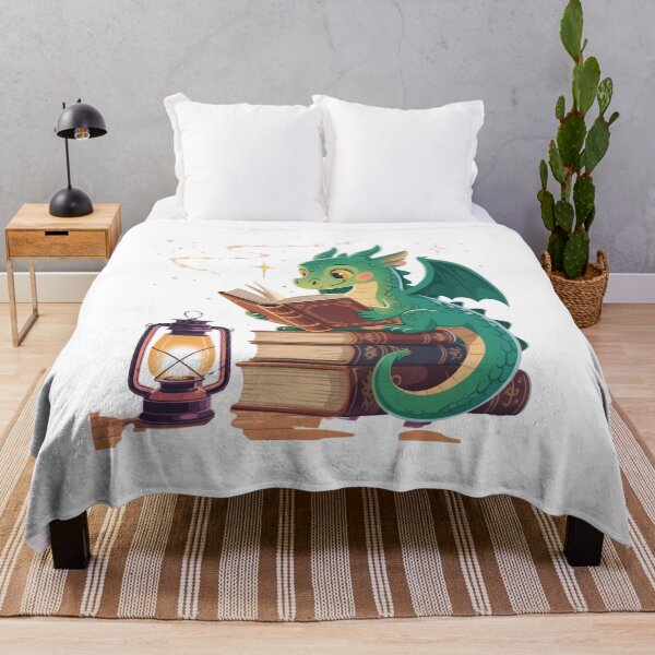 Item preview, Cute Bookish Dragon Reading by Lantern Light designed and sold by DariaOltes.