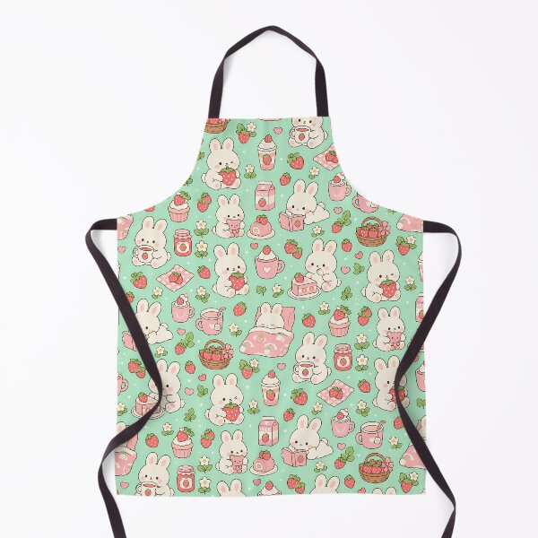 Item preview, Bunny Strawberry Tea Party Pattern designed and sold by Soft Berry Studio.