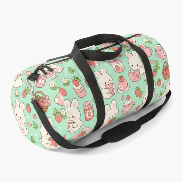 Item preview, Bunny Strawberry Tea Party Pattern designed and sold by Soft Berry Studio.