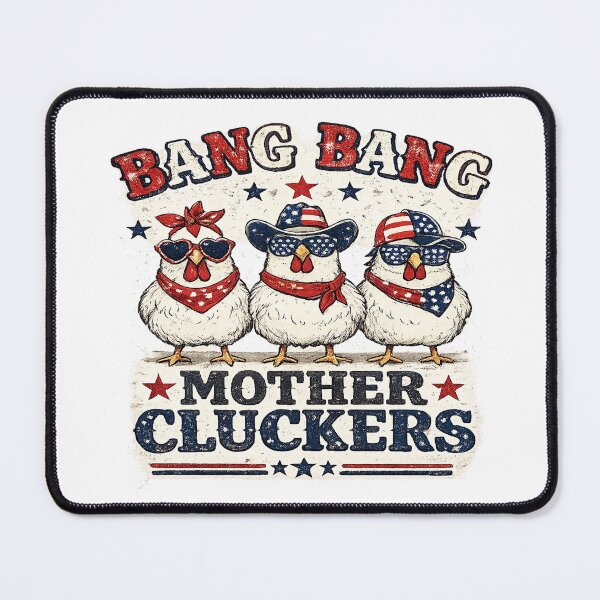 Item preview, Bang Bang Mother Cluckers Funny Patriotic Chicken 4th Of July Shirt designed and sold by Noussairox.
