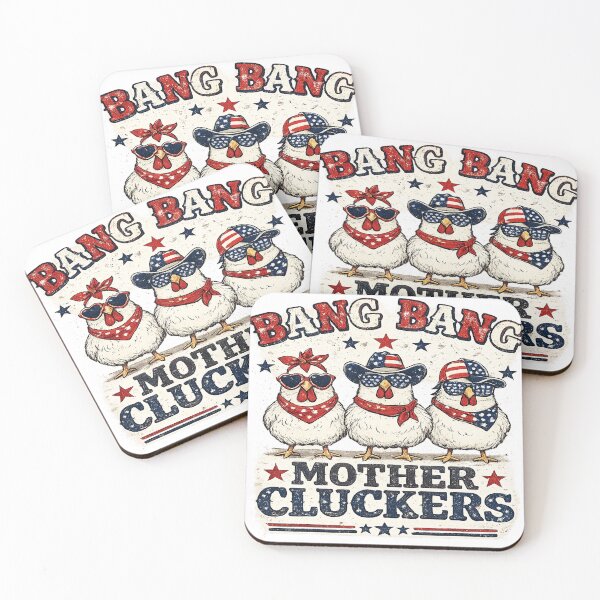 Item preview, Bang Bang Mother Cluckers Funny Patriotic Chicken 4th Of July Shirt designed and sold by Noussairox.