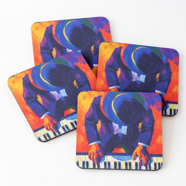 Item preview, Jazz Pianist Abstract Art Colorful Painting designed and sold by RamyGallery.