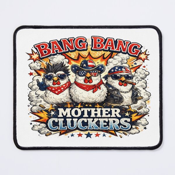 Item preview, Bang Bang Mother Cluckers Funny Patriotic Chicken 4th Of July Shirt designed and sold by Noussairox.