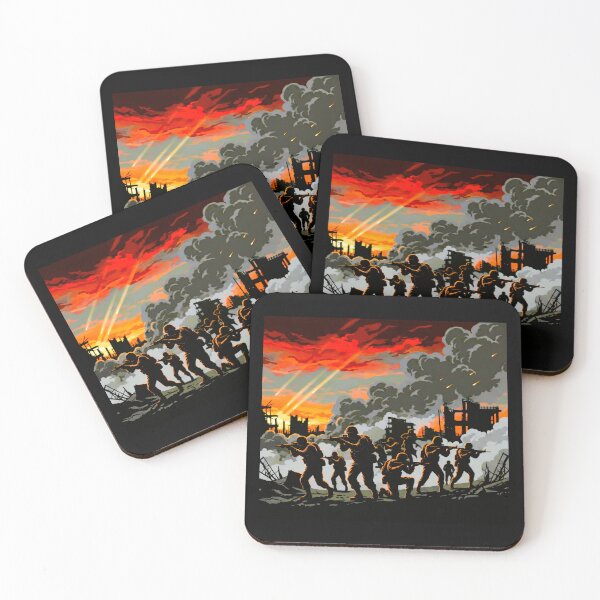 Item preview, Soldiers in Battle – Dramatic Military Combat Scene Comic Art Print designed and sold by NewGen-For-You.