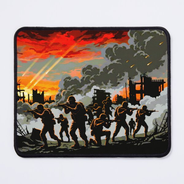 Item preview, Soldiers in Battle – Dramatic Military Combat Scene Comic Art Print designed and sold by NewGen-For-You.