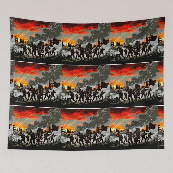 Item preview, Soldiers in Battle – Dramatic Military Combat Scene Comic Art Print designed and sold by NewGen-For-You.