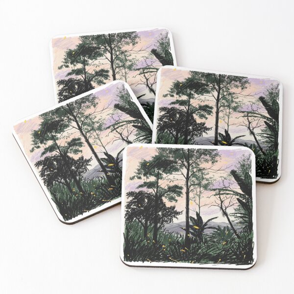 Item preview, Silhouette of trees at twilight designed and sold by CristianCEB.