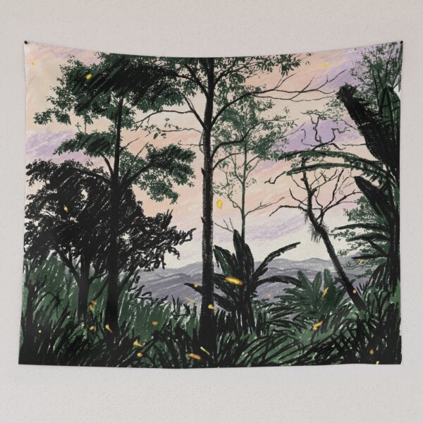 Item preview, Silhouette of trees at twilight designed and sold by CristianCEB.