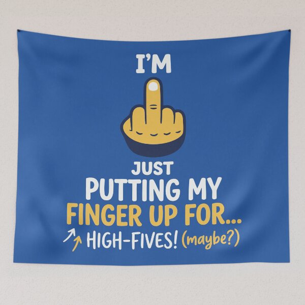 Item preview, Funny Hand Gesture Sarcastic High Fives Maybe Joke designed and sold by Amir Faysal.