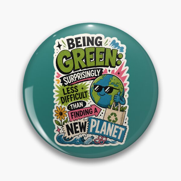 Item preview, Being Green: Surprisingly Less Difficult Than Finding A New Planet designed and sold by Stylishly Eco.