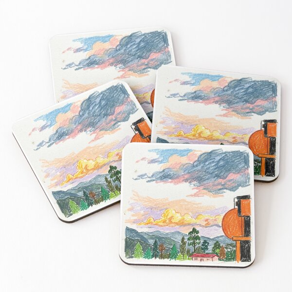 Item preview, Vibrant sunset among the mountains designed and sold by CristianCEB.