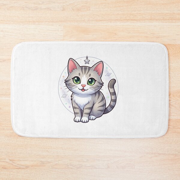 Item preview, Celestial Tabby: Cute Kawaii Space Kitten Illustration designed and sold by Stickivo.