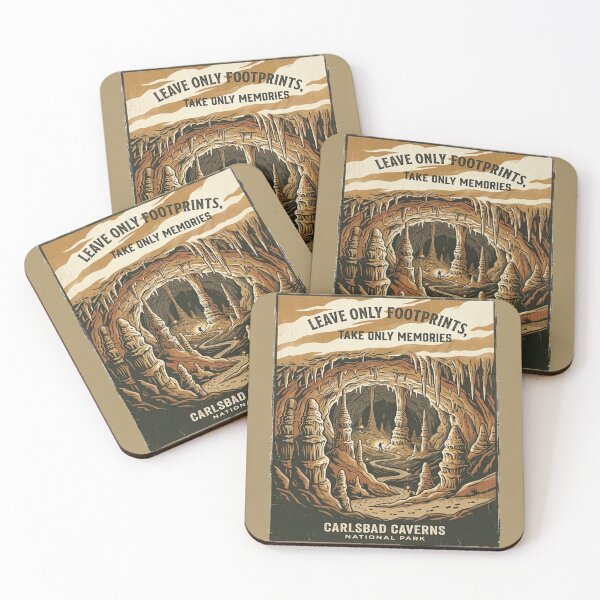 Item preview, Leave Only Footprints Carlsbad Caverns National Park — Take Only Memories Cave Conservation Poster designed and sold by MālamaThreads.