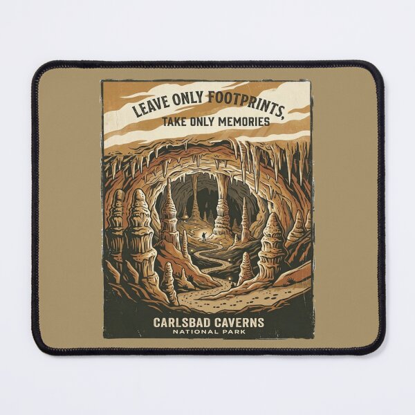 Item preview, Leave Only Footprints Carlsbad Caverns National Park — Take Only Memories Cave Conservation Poster designed and sold by MālamaThreads.