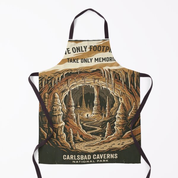 Item preview, Leave Only Footprints Carlsbad Caverns National Park — Take Only Memories Cave Conservation Poster designed and sold by MālamaThreads.