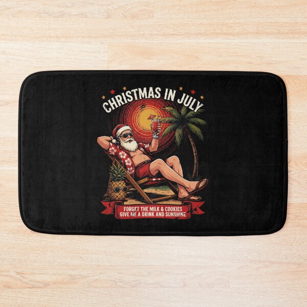 Item preview, Christmas In July – Funny Santa Beach Shirt Cute Summer Holiday Gift Forget Milk and Cookies V13 designed and sold by DarylWelsh2024.
