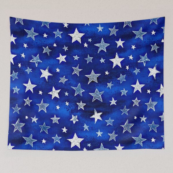 Item preview, Blue And White Stars designed and sold by Dawne's Designs.