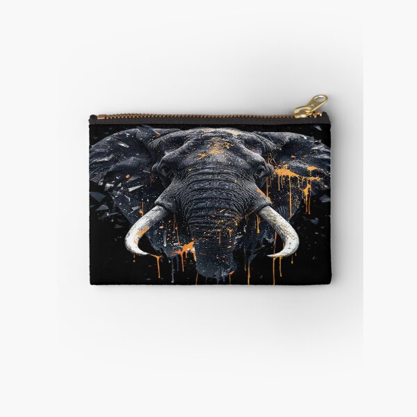 Item preview, Charging Elephant Tusks Ink Splatter Art designed and sold by KingofHearts25.