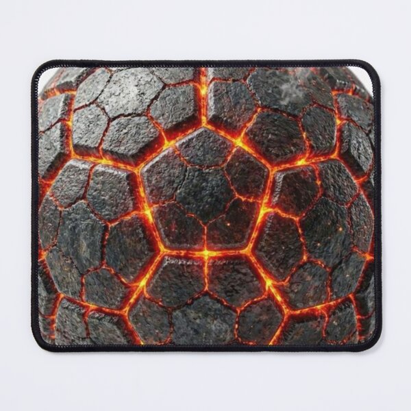 Item preview, Volcanic Lava Soccer Ball - Molten Core Football Design designed and sold by Interactive-Art.