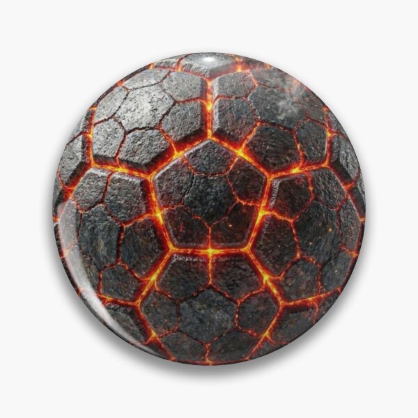 Item preview, Volcanic Lava Soccer Ball - Molten Core Football Design designed and sold by Interactive-Art.