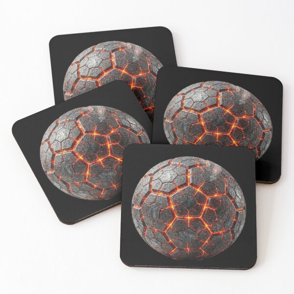 Item preview, Volcanic Lava Soccer Ball - Molten Core Football Design designed and sold by Interactive-Art.