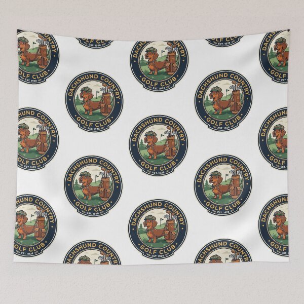 Item preview, Dachshund Country Golf Club Caddie Sport Links designed and sold by PictoVibe.