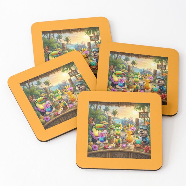 Item preview, Animals' Tropical Cocktail Party. designed and sold by JoyNest = "The nest of joy".