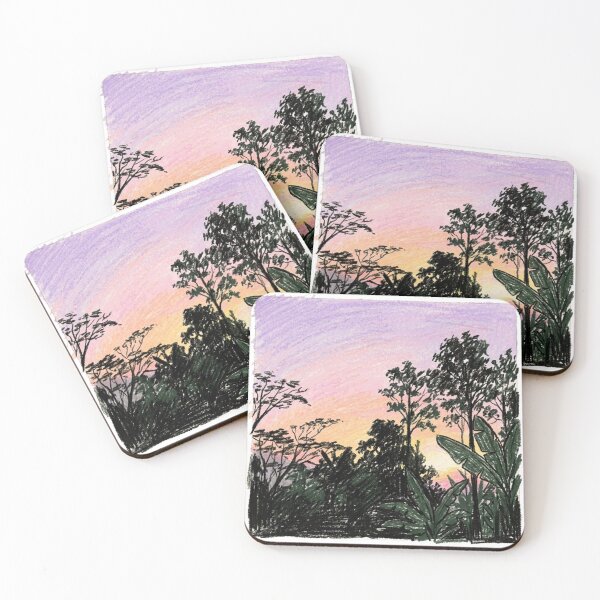 Item preview, Lilac sunset among leaves designed and sold by CristianCEB.