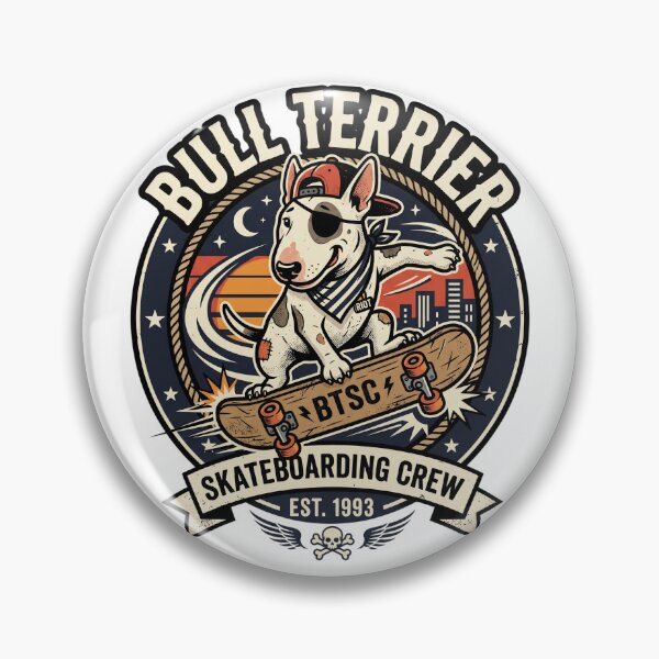 Item preview, Bull Terrier Skateboarding Crew Halfpipe Street Sports designed and sold by PictoVibe.