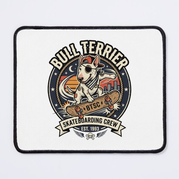 Item preview, Bull Terrier Skateboarding Crew Halfpipe Street Sports designed and sold by PictoVibe.