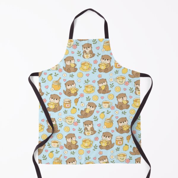 Item preview, Cozy Otter Lemon Tea Pattern designed and sold by Soft Berry Studio.