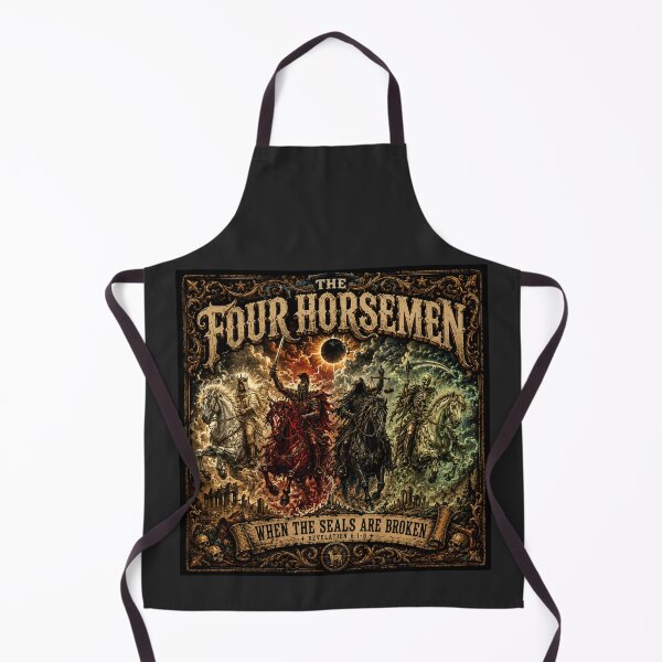 Item preview, The Four Horsemen – When the Seals Are Broken | Revelation 6:1–8 Vintage Biblical Prophecy Gothic T-Shirt designed and sold by GardenReign.