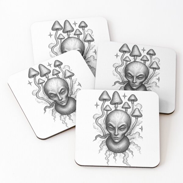 Item preview, Graphite Pencil Sketch Alien - Detailed Dotwork designed and sold by Ideniquo.