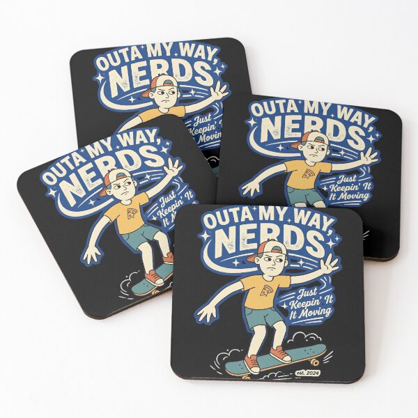 Item preview, Outa My Way Nerd | Funny 90s Skater Cartoon Humor designed and sold by EverClassic.