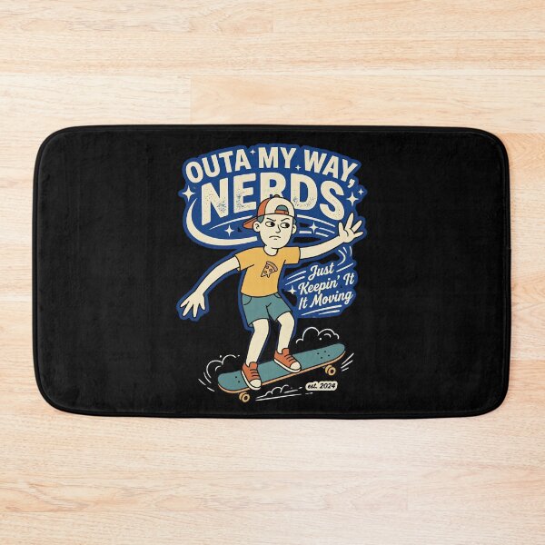 Item preview, Outa My Way Nerd | Funny 90s Skater Cartoon Humor designed and sold by EverClassic.