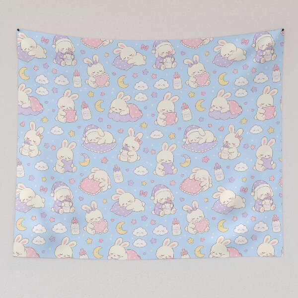 Item preview, Sleepy Bunny Milk Bottle Pattern designed and sold by Soft Berry Studio.