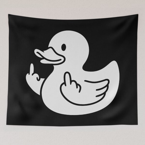 Item preview, Funny Rebel Rubber Duck Grumpy Cute Animal Art designed and sold by Amir Faysal.