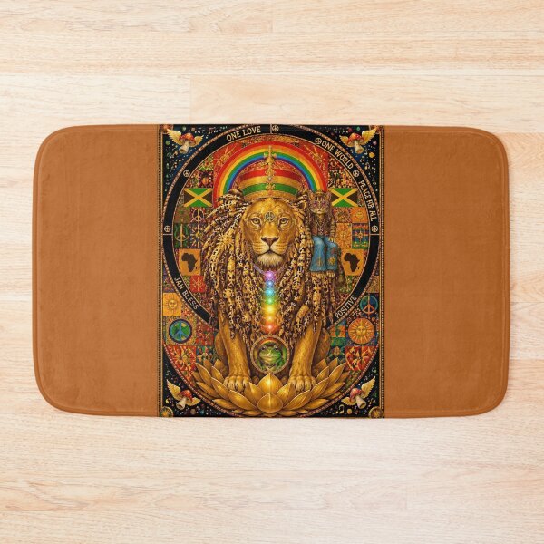 Item preview, The Solar Lion King - One Love, One World, Flower Crown and Positive Vibrations designed and sold by Natalia-Vlad.