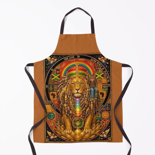 Item preview, The Solar Lion King - One Love, One World, Flower Crown and Positive Vibrations designed and sold by Natalia-Vlad.